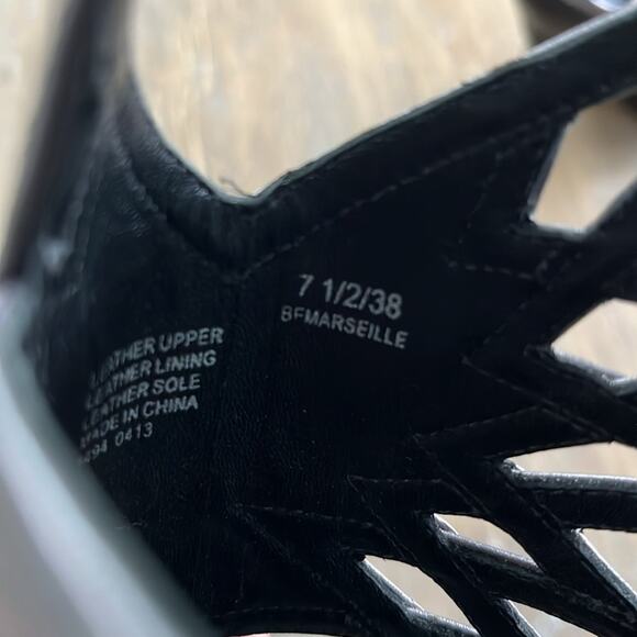 Brian Atwood Pumps Marseille Gladiator Metal Heels Sandals Shoes 7.5- 38 - Picture 2 of 14